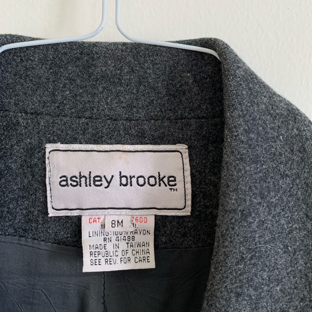 Vintage Gray Wool Suit Jacket Blazer - Picture 8 of 10
